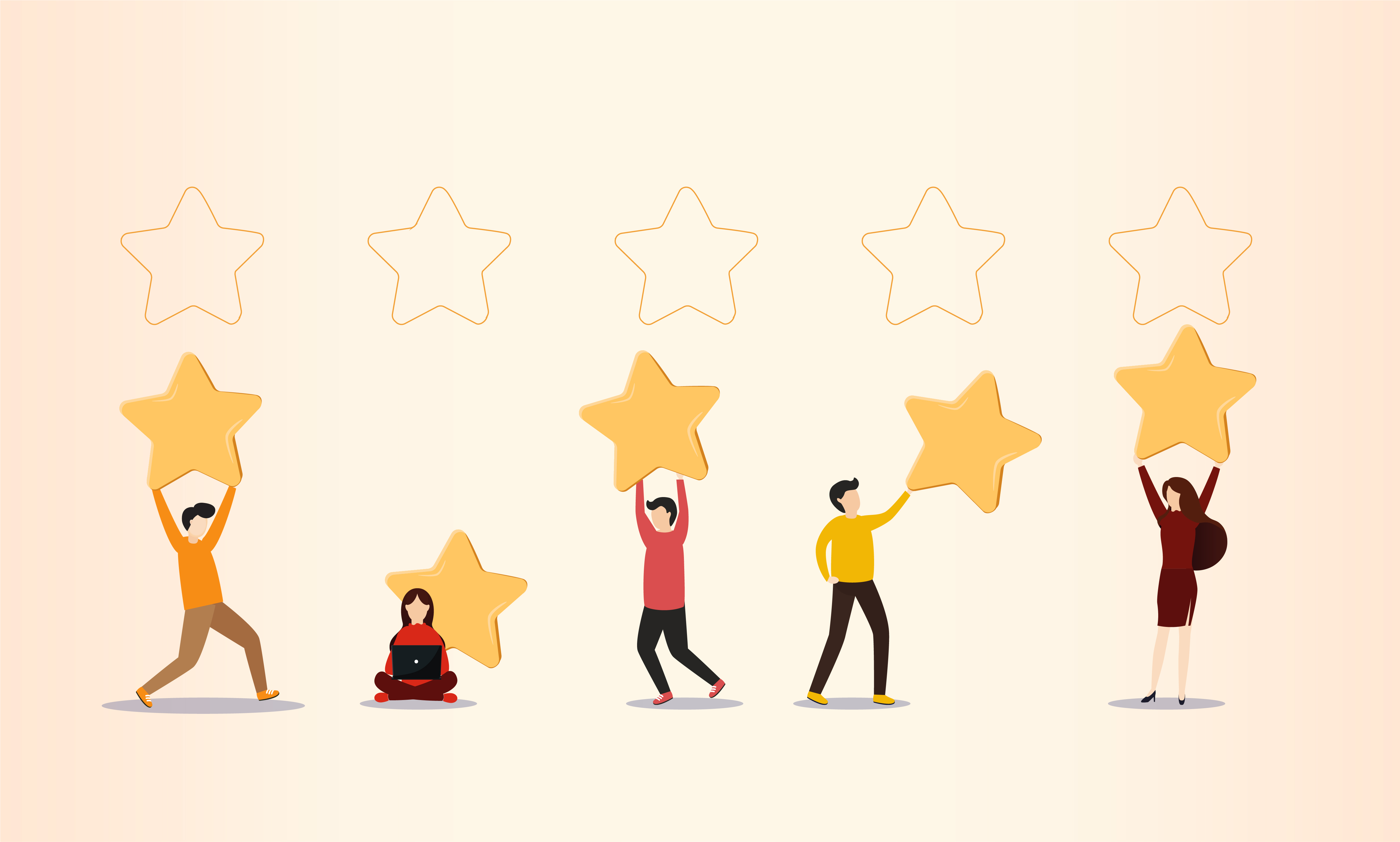 Customer reviews concept