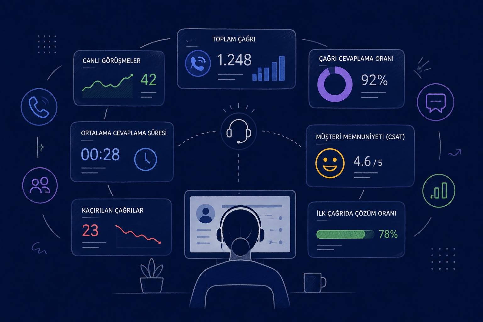 Çağrı Merkezi Dashboard'u Nedir? Takip Edilmesi Gereken Temel Veriler