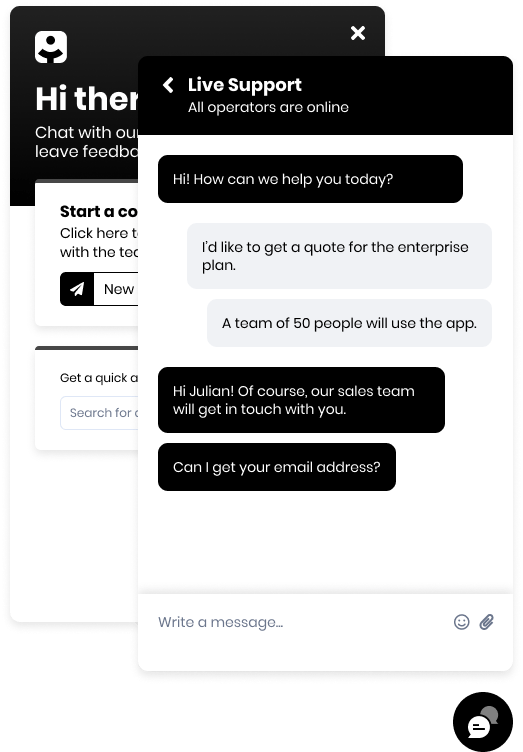Infoset Intelligenter Live-Chat