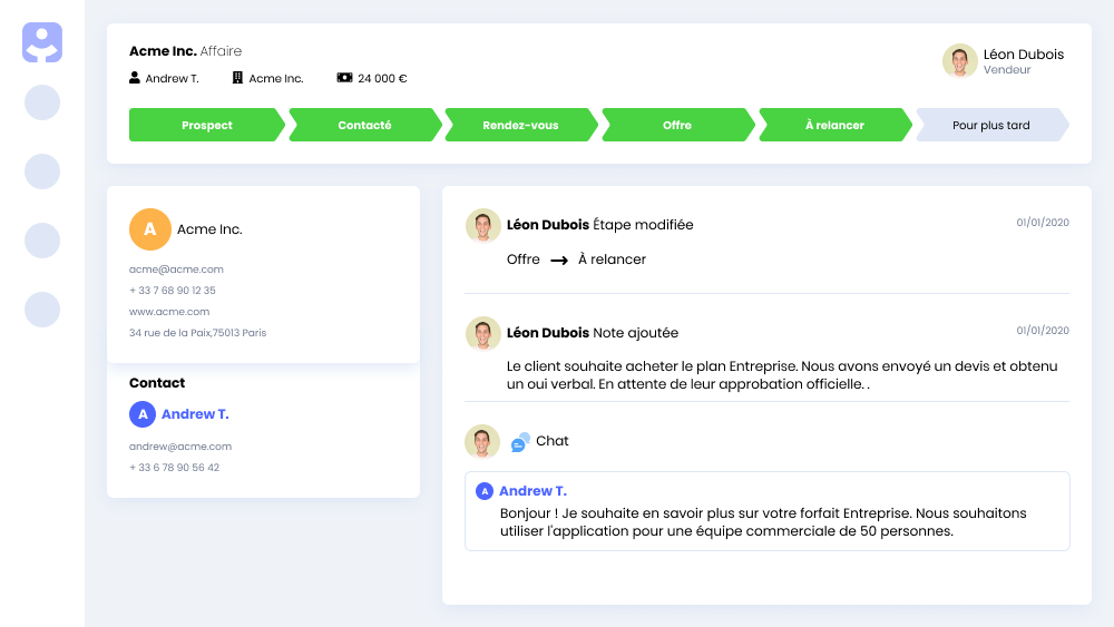 Suivi avancé des événements